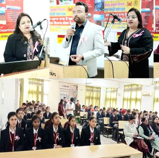 On the occasion of World Cancer Day, the Health Department organized an awareness seminar in the Engineering Department of Rayat Bahra College